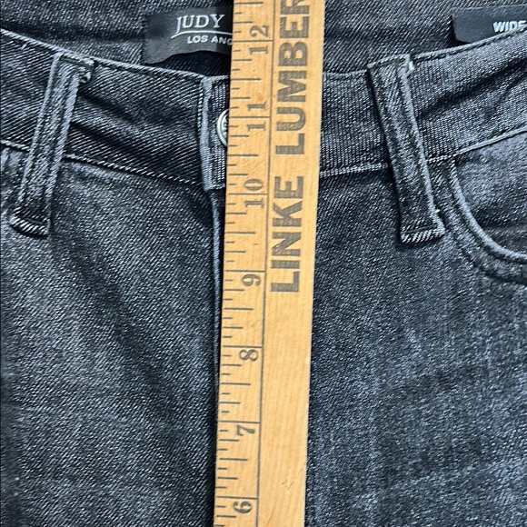 Judy Blue Black Wide Leg Button Fly Hi Waist Jeans Women’s Size 9/29 NWOT - Picture 8 of 14